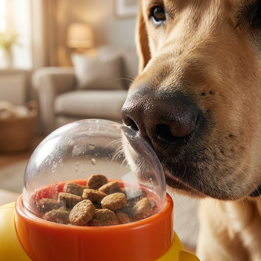 Duck-Shaped Treat Dispenser for Dogs | Press & Rotate