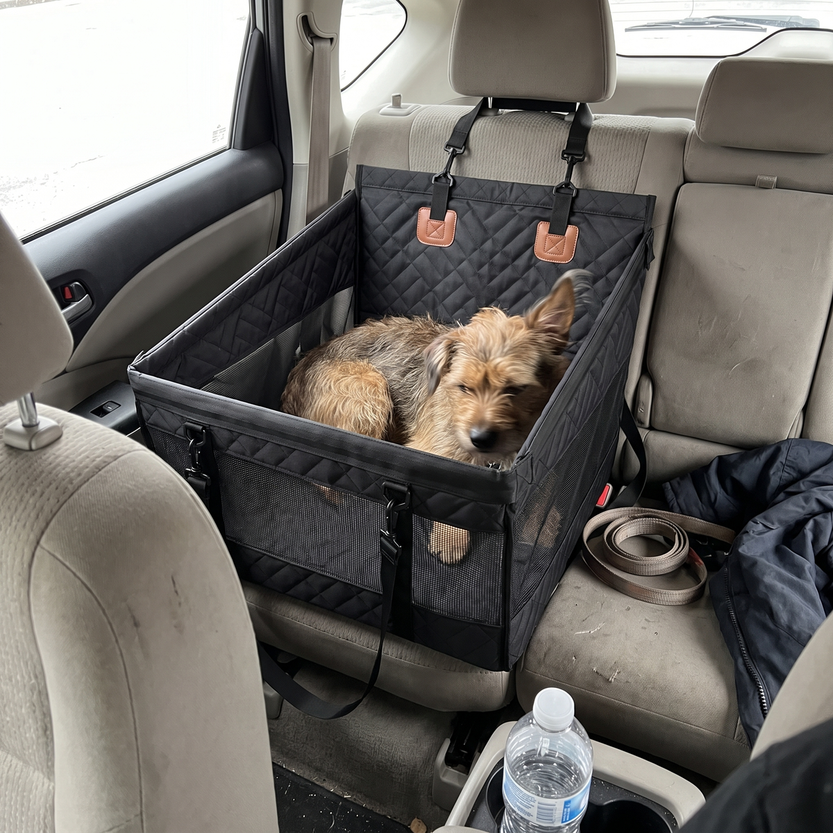 Dog Car Seat Extender, Single Seat | Hard Bottom, Holds 110 lb