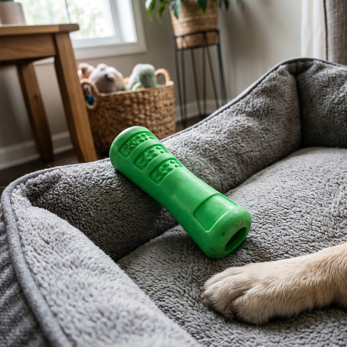 Crocodile Chew Toy for Dogs | Squeaky, Bristled Rubber, for Tough Chewers