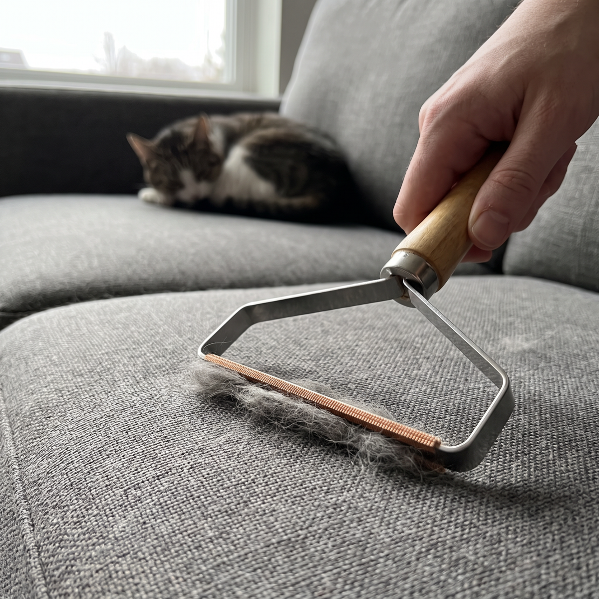 Pet Hair Remover for Furniture and Car | Reusable, No Rollers