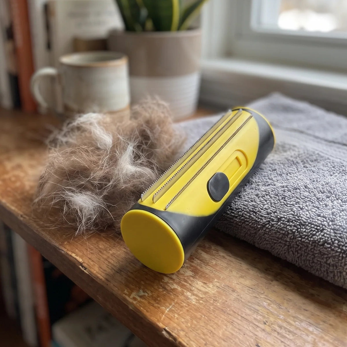 Deshedding Brush for Dogs and Cats | Steel Blade, Rubber Bath Side