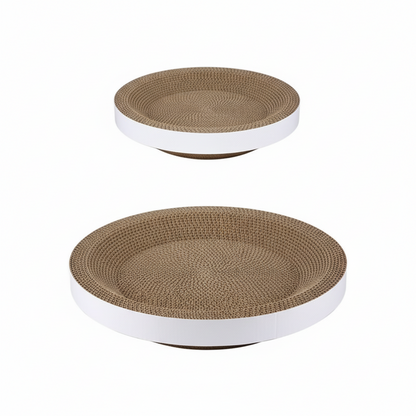 Cardboard Cat Scratcher Bed | Round or Oval Lounger, 4 Styles