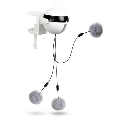 Automatic Lifting Cat Toy | Clamp-On String & Pompom | Hands-Free