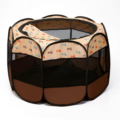 Foldable Pet Playpen for Cats and Small Dogs | Mesh Panels, 3 Sizes