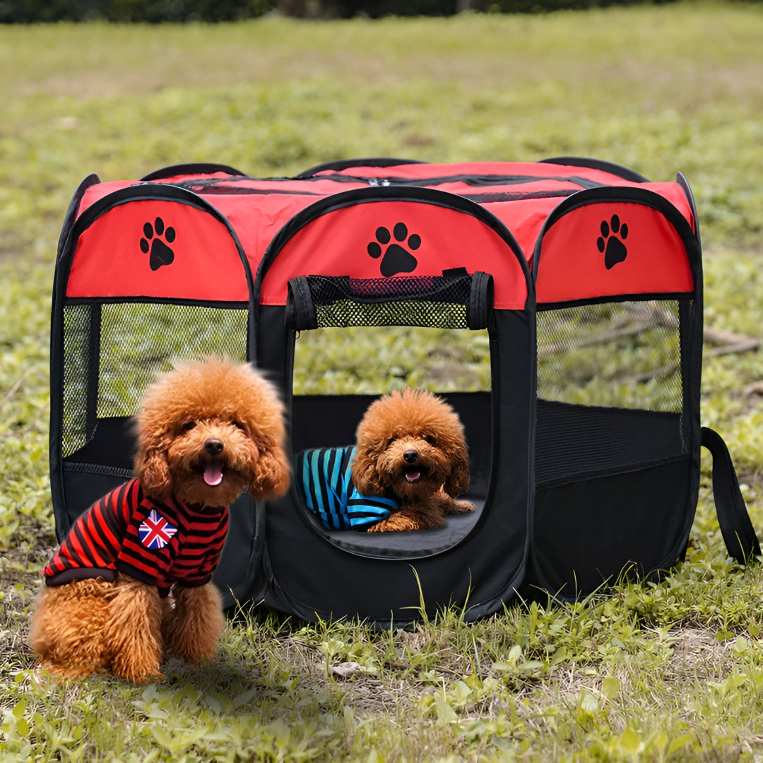 Foldable Pet Playpen for Cats and Small Dogs | Mesh Panels, 3 Sizes