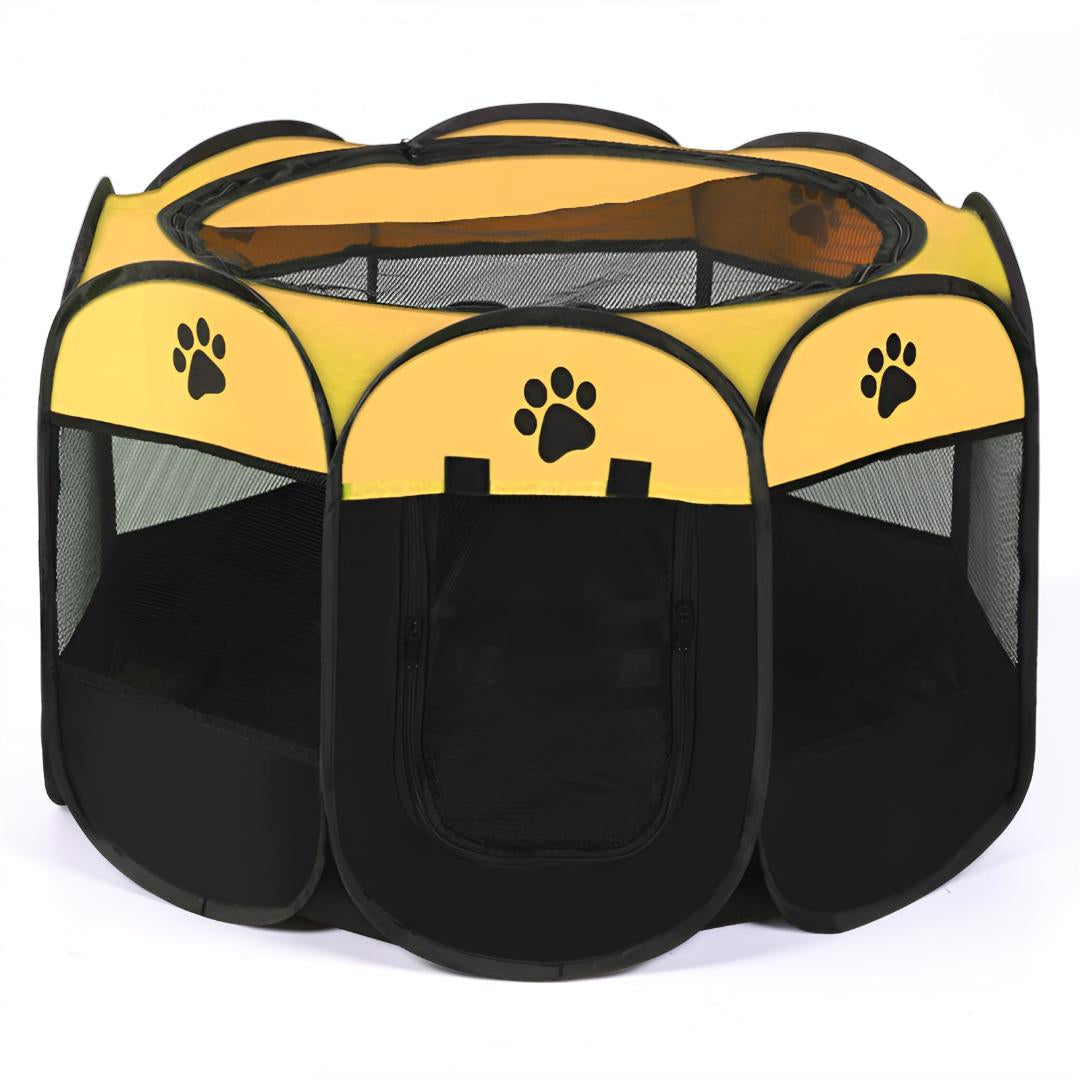 Foldable Pet Playpen for Cats and Small Dogs | Mesh Panels, 3 Sizes