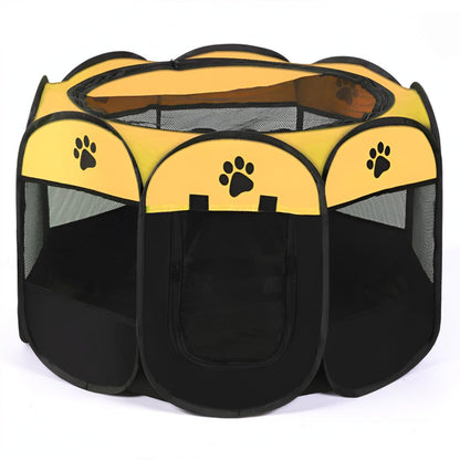Foldable Pet Playpen for Cats and Small Dogs | Mesh Panels, 3 Sizes