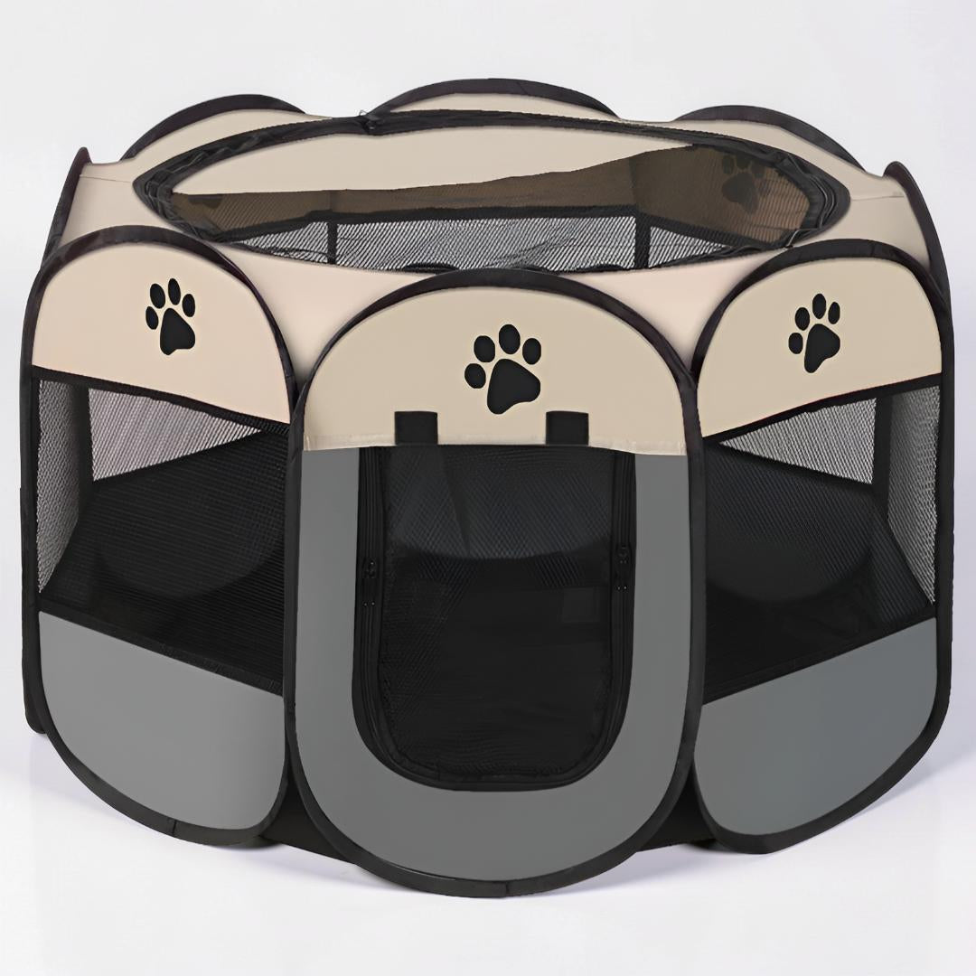 Foldable Pet Playpen for Cats and Small Dogs | Mesh Panels, 3 Sizes