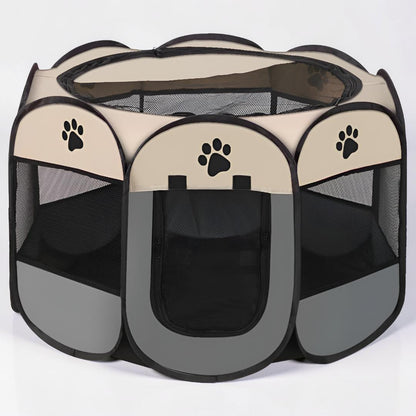 Foldable Pet Playpen for Cats and Small Dogs | Mesh Panels, 3 Sizes
