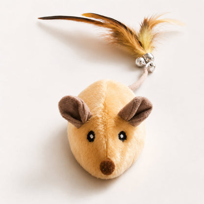 Remote Control Mouse Cat Toy | Plush with Feather Tail, Rechargeable