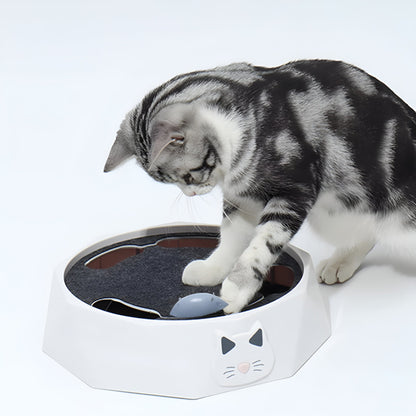 Cat Scratch Pad with Moving Mouse | Interactive Toy, 11 in Round