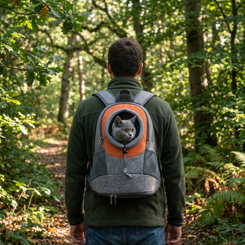 Cat Carrier Travel Backpack | Oxford Mesh | Front & Back Wear