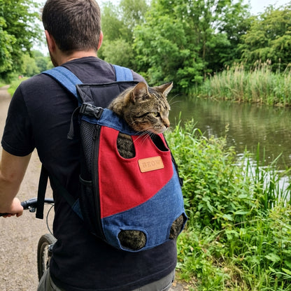 Cat Front Carrier Backpack | Hands-Free | Polyester Cotton Sling Bag