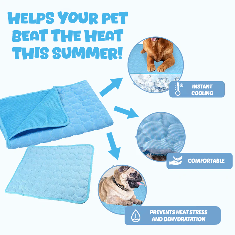 Pet Cooling Mat | Instant Cooling Technology | Prevents Heat Stress | No Water or Electricity Needed | Dogs & Cats