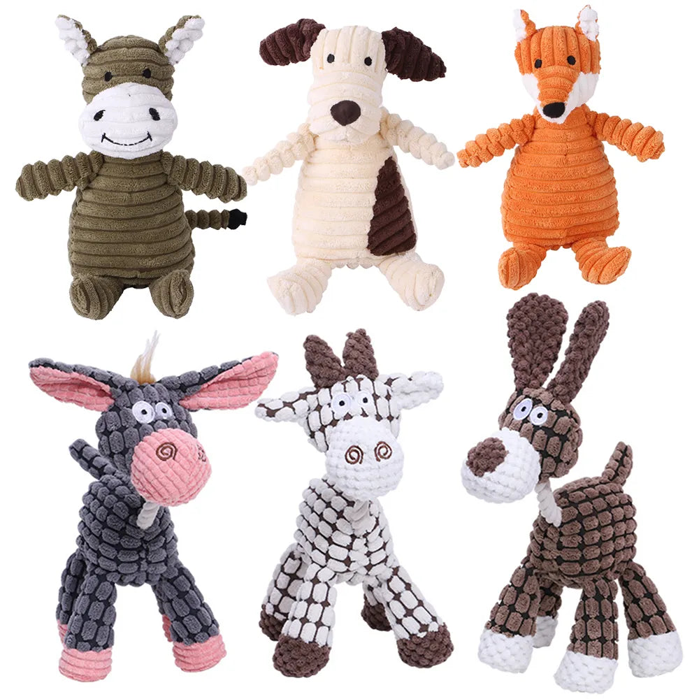 Plush Dog Chew Toy | Squeaky & Bite-Resistant | Mental Stimulation & Stress Relief | 17 Characters | All Breeds