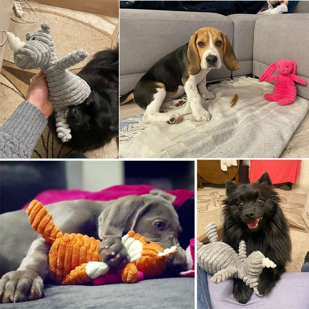 Plush Dog Chew Toy | Squeaky & Bite-Resistant | Mental Stimulation & Stress Relief | 17 Characters | All Breeds
