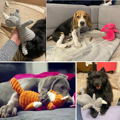 Plush Dog Chew Toy | Squeaky & Bite-Resistant | Mental Stimulation & Stress Relief | 17 Characters | All Breeds