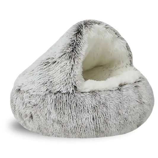 Cozy Cave Bed for Cats & Small Dogs | Anxiety Relief | Orthopedic Support | Anti-Slip | Dryer-Friendly