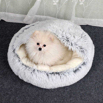 Cozy Cave Bed for Cats & Small Dogs | Anxiety Relief | Orthopedic Support | Anti-Slip | Dryer-Friendly