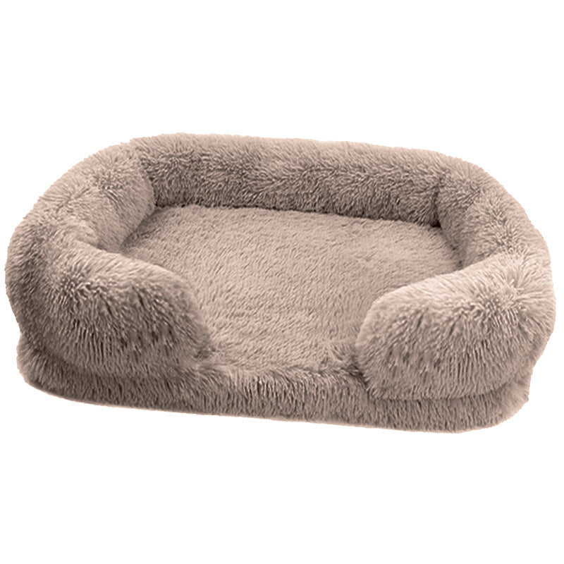 Calming Dog Bed Sofa | Head & Neck Support | Ultra-Soft Plush | Machine Washable | All Breeds & Sizes