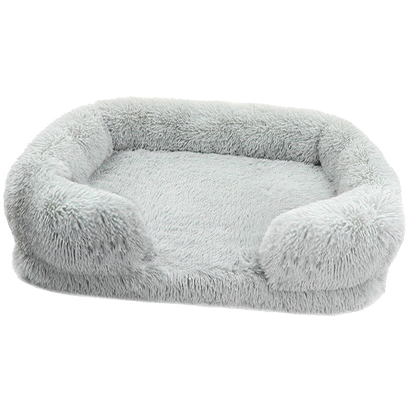 Calming Dog Bed Sofa | Head & Neck Support | Ultra-Soft Plush | Machine Washable | All Breeds & Sizes