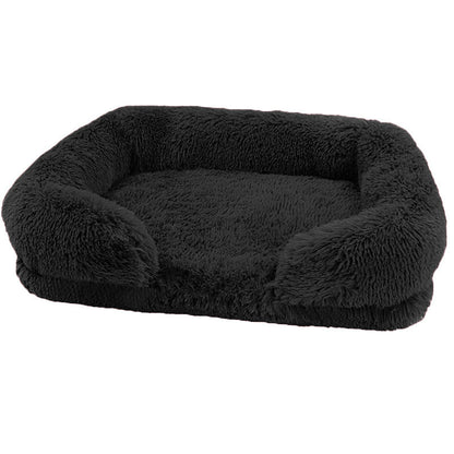 Calming Dog Bed Sofa | Head & Neck Support | Ultra-Soft Plush | Machine Washable | All Breeds & Sizes