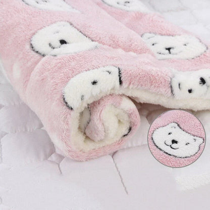 Calming Warm Dog & Cat Blanket | Ultra-Soft Coral Fleece | Anxiety Relief | Machine Washable | 3 Sizes