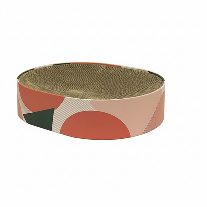 Cardboard Cat Scratcher Bed | Round or Oval Lounger, 4 Styles
