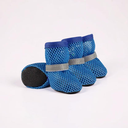 Mesh Dog Shoes, Set of 4 | Non-Slip Sole, Adjustable Strap, S to XL