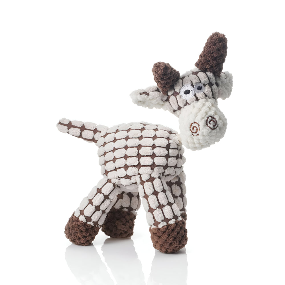 Plush Donkey Dog Toy | Squeaky, Ribbed Texture, 3 Colors