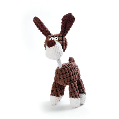 Plush Donkey Dog Toy | Squeaky, Ribbed Texture, 3 Colors