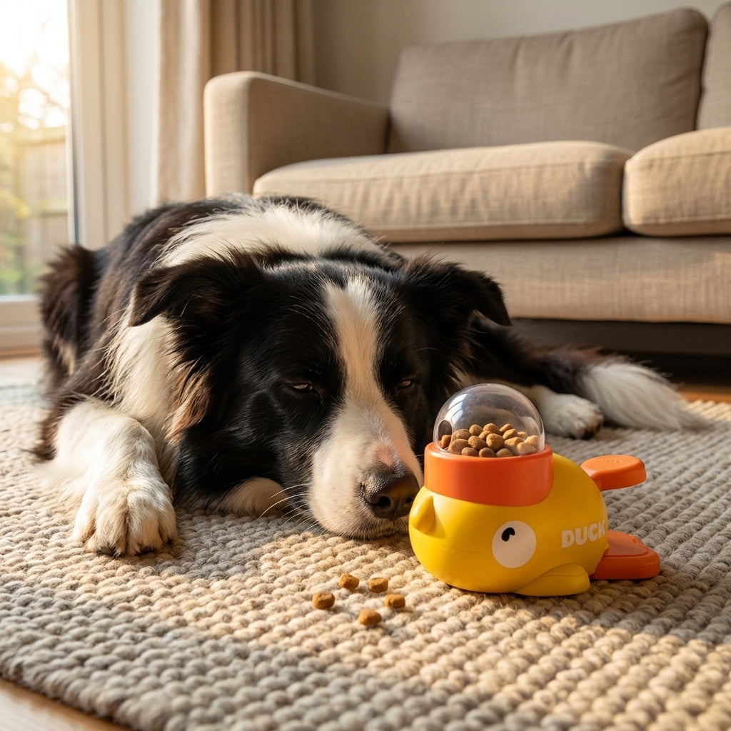 Duck-Shaped Treat Dispenser for Dogs | Press & Rotate