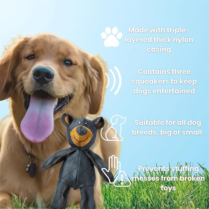 ToughBear 2.0 Heavy Duty Dog Chew Toy | Reinforced for Strong Chewers | Dental Health & Stress Relief