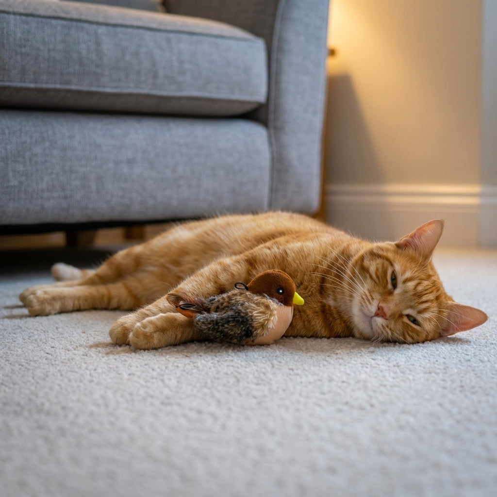 Electronic Flapping Bird Cat Toy | Motion, Sound & Light | Rechargeable