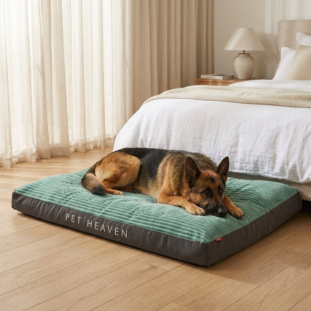 Flat Dog Bed with Removable Fleece Cover | Polyester Fill | L / XL / XXL
