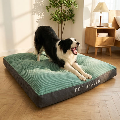 Flat Dog Bed with Removable Fleece Cover | Polyester Fill | L / XL / XXL