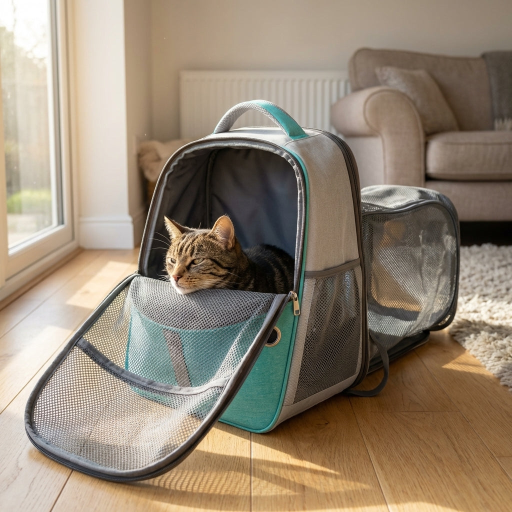 Foldable & Expandable Cat Carrier Backpack | Mesh Ventilation | 3 Colours