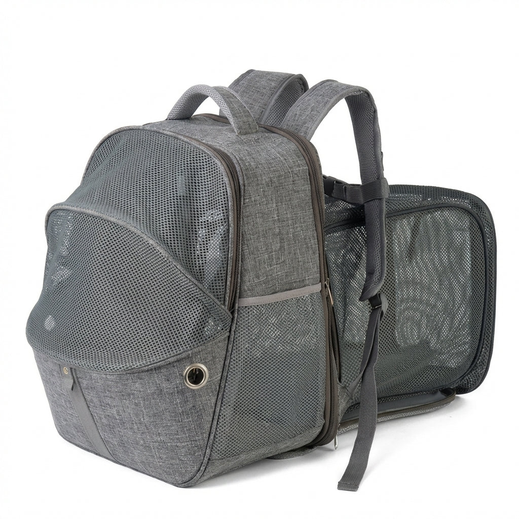 Foldable & Expandable Cat Carrier Backpack | Mesh Ventilation | 3 Colours