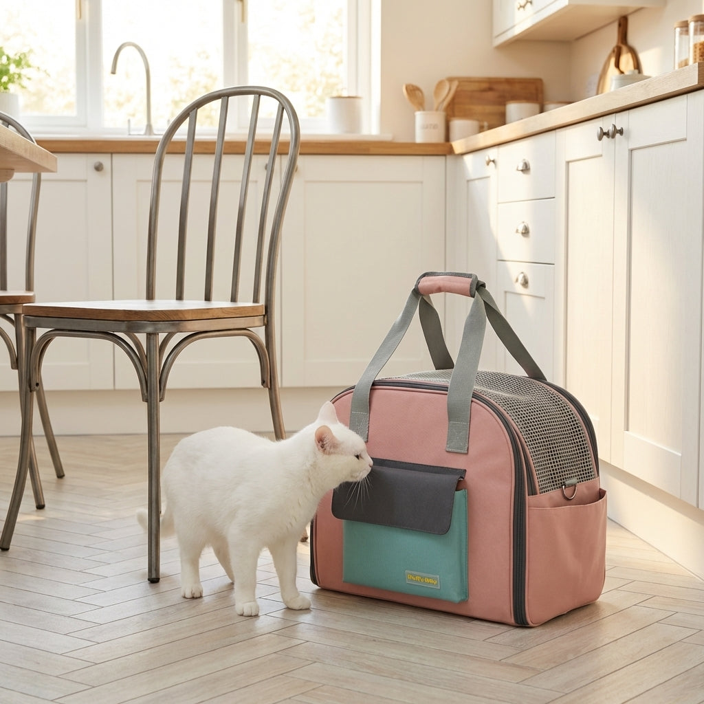 Foldable Pet Carrier Bag with Expandable Tent | Nylon | Up to 4 kg