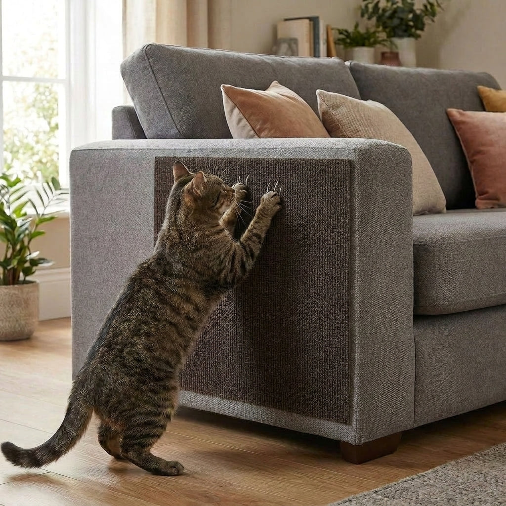 Cat Scratch Guard | Furniture Protector for Sofa & Couch | Cut-to-Size Fabric Mat | 6 Colors