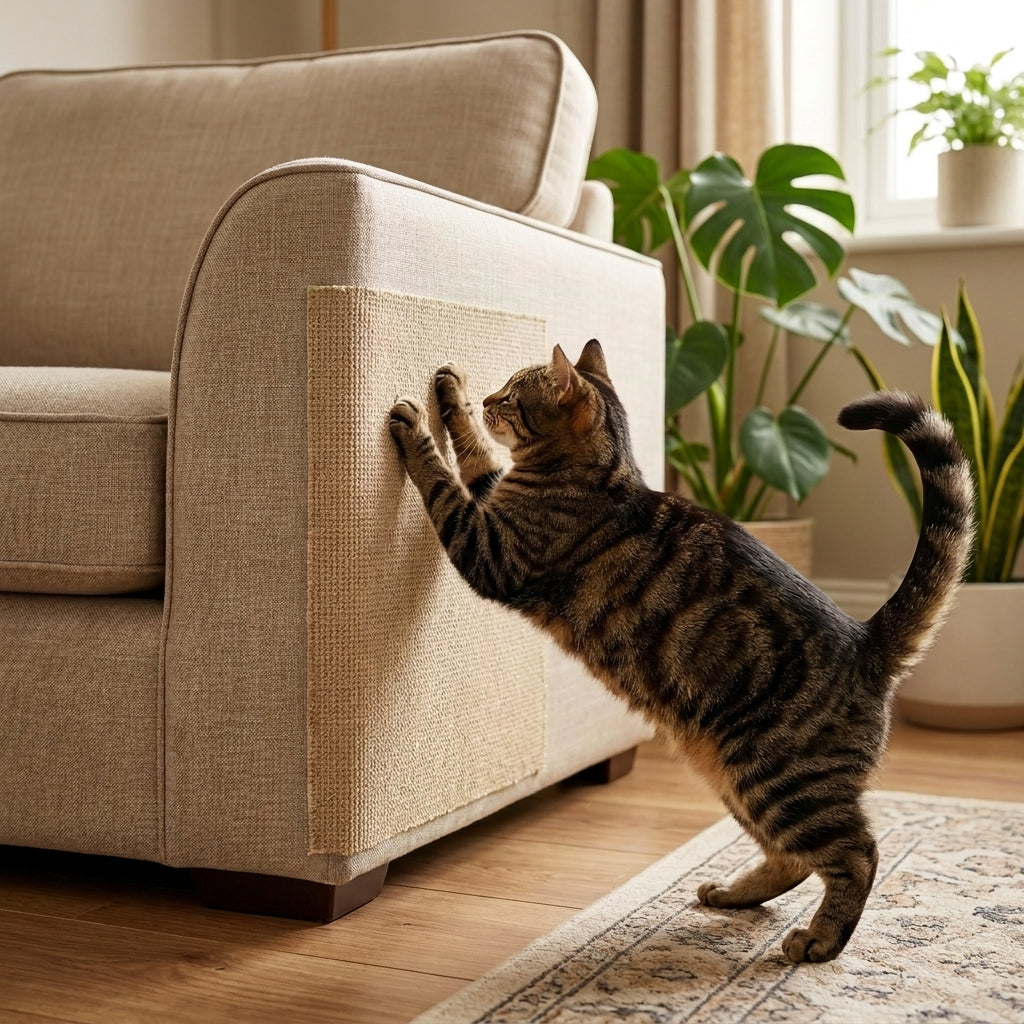Cat Scratch Guard | Furniture Protector for Sofa & Couch | Cut-to-Size Fabric Mat | 6 Colors