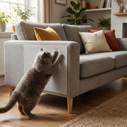 Cat Scratch Guard | Furniture Protector for Sofa & Couch | Cut-to-Size Fabric Mat | 6 Colors