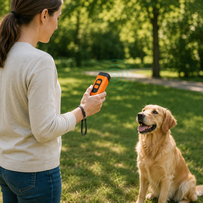 Handheld Ultrasonic Dog Trainer | 3 Modes, LED Light, Rechargeable