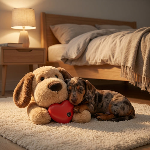 Heartbeat Plush Toy for Dogs | Soft Cuddle Companion with Pulse Device