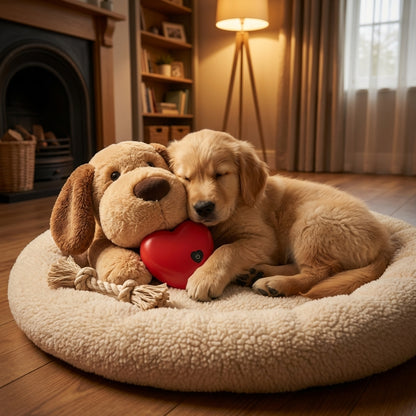 Heartbeat Plush Toy for Dogs | Soft Cuddle Companion with Pulse Device