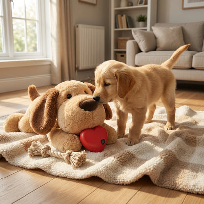 Heartbeat Plush Toy for Dogs | Soft Cuddle Companion with Pulse Device