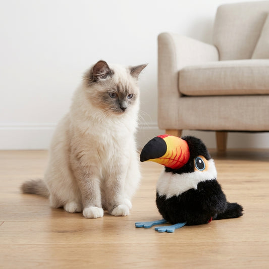 Interactive Bird Cat Toy with Flapping Wings | USB-C Rechargeable