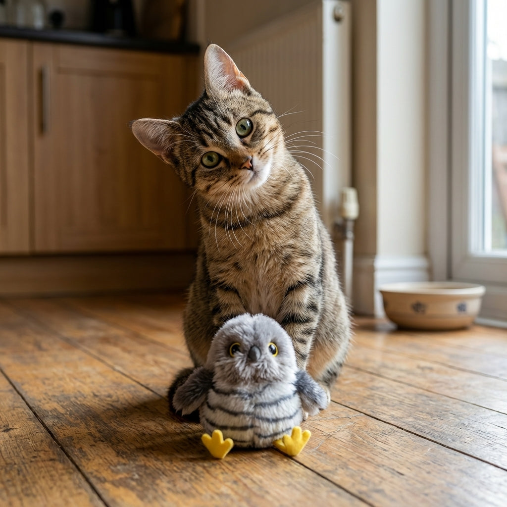 Interactive Bird Cat Toy with Flapping Wings | USB-C Rechargeable