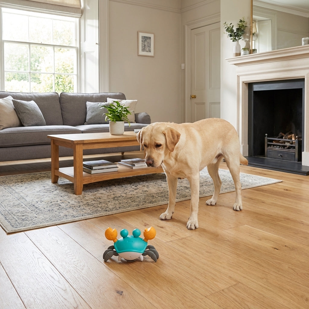 Interactive Crawling Crab Dog Toy | Motion Sensor | USB Rechargeable