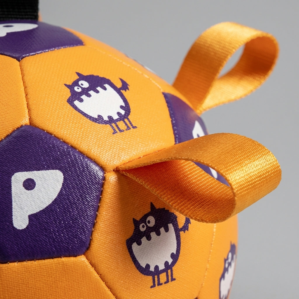 Interactive Dog Ball with Pull Straps | Fetch & Tug Toy | 15cm / 19cm